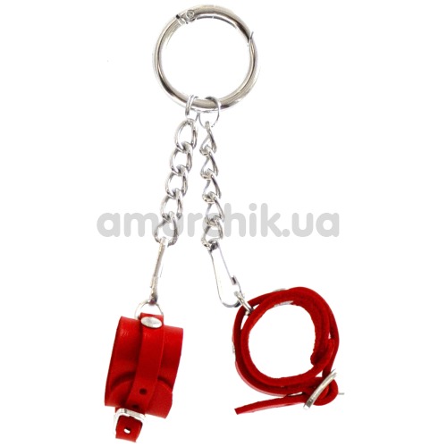 Брелок Feral Feelings наручники з пряжкою, червоний - Фото №1
