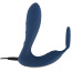 Вибростимулятор простаты с эрекционным кольцом Vibrating Prostate Plug With Cock Ring, синий - Фото №3