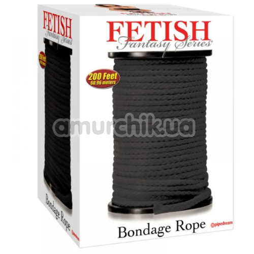 Мотузка для шибарі Fetish Fantasy Series Bondage Rope 60 M, чорна