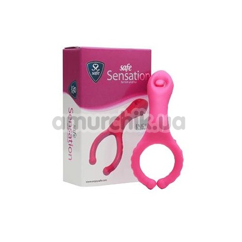 Виброкольцо Safe Sensation, розовое