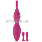 Клиторальный вибратор Sweet Smile Spot Vibrator With 3 Tips, розовый - Фото №1