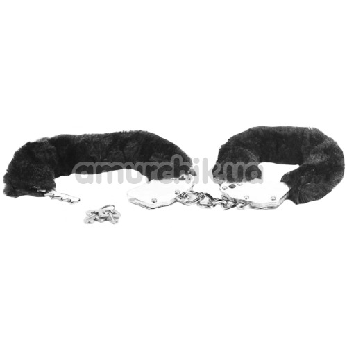 Наручники Fetish Pleasure Fluffy Handcuffs, чорні