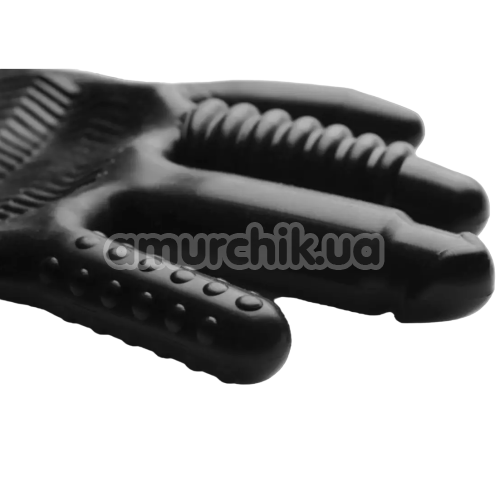 Перчатка для фистинга Master Series Pleasure Poker Textured Glove, чёрная