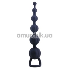 Анальная цепочка Silicone Butt Beads, черная - Фото №1