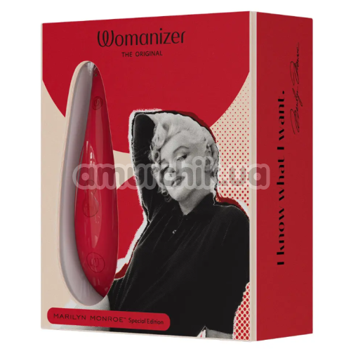 Симулятор орального секса для женщин Womanizer The Original Marilyn Monroe, красный