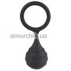 Эрекционное кольцо с утяжелителем Black Velvets Cock Ring & Weight, черное - Фото №1