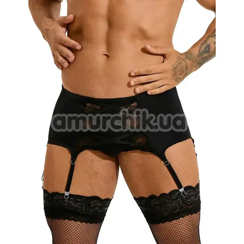 Пояс для чулок мужской Star Night MP279, черный