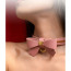 Нашийник із повідцем Lockink Sevanda Love Heart Butterfly Leather Collar, рожевий - Фото №7