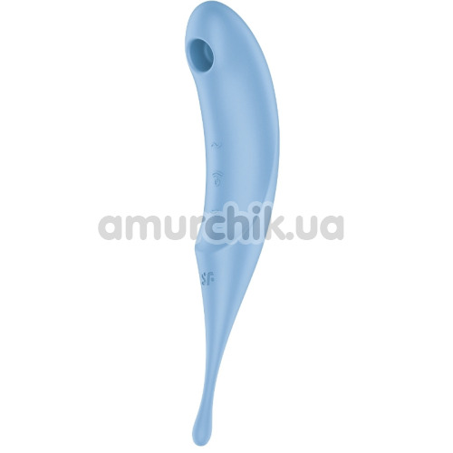 Симулятор орального секса для женщин с вибрацией Satisfyer Twirling Pro, голубой