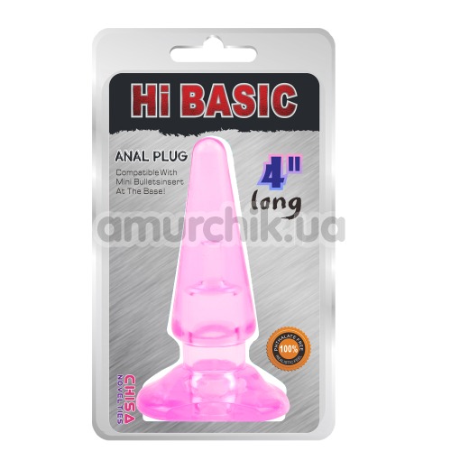 Анальная пробка Hi Basic Anal Plug, розовая