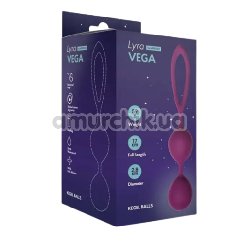 Вагінальні кульки Lyra Vega Kegel Balls, фіолетові