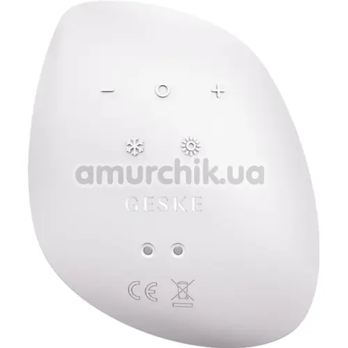 Ультразвуковой массажер-маска для лица Geske Sonic Warm & Cool Mask 9 in 1, бело-розовый