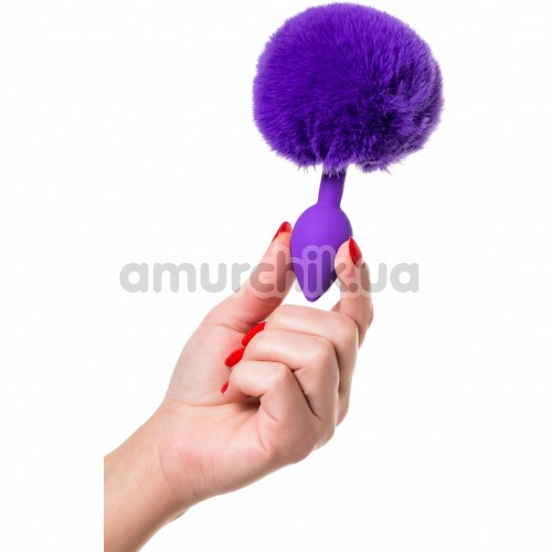 Анальна пробка з фіолетовим хвостиком ToDo Anal Plug Sweet Bunny, фіолетова