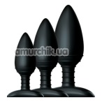 Набір з 3 анальних пробок Nexus Butt Plug Trio, чорний - Фото №1