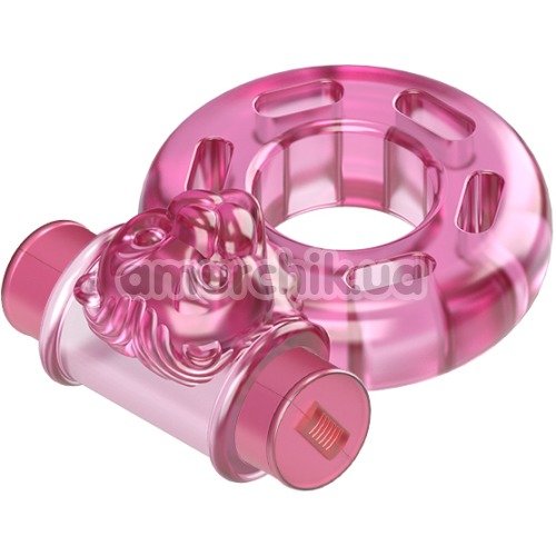 Виброкольцо Vibration ring Bear Pink, розовое