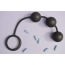 Эрекционное кольцо с анальными шариками Tom Of Finland Silicone Cock Ring with 3 Weighted Balls, черное - Фото №2