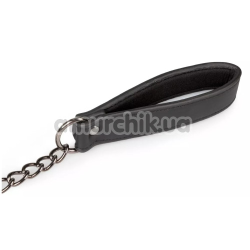 Ошейник с поводком Easy Toys Faux Leather Collar & Lead Set, черный