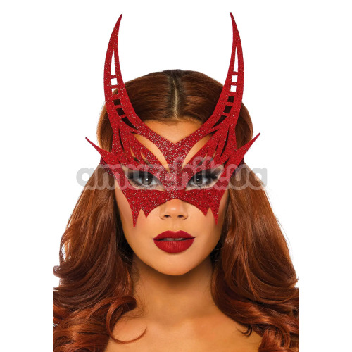 Маска Leg Avenue Glitter Die Cut Devil Masquerade Mask, красная - Фото №1