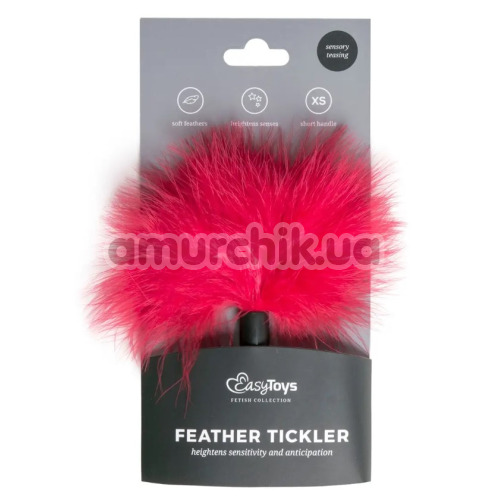 Перышко для ласк Easy Toys Feather Tickler XS, красное