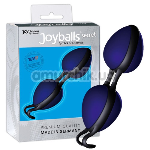 Вагінальні кульки Joyballs Secret, синьо-чорні