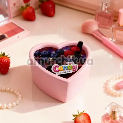 Свеча для массажа Candy Heart Blueberry - черника, 70 мл