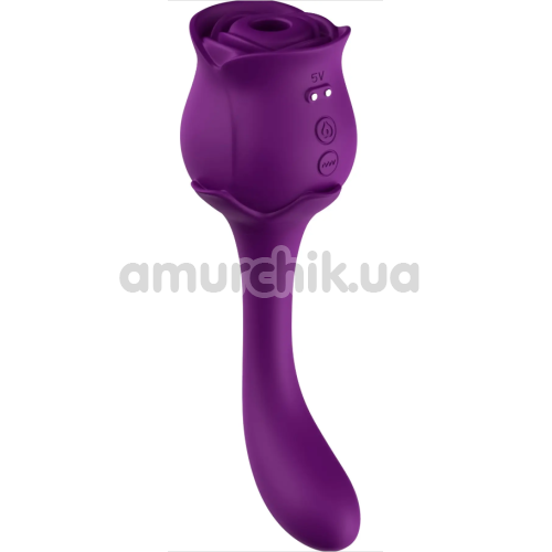 Симулятор орального секса для женщин с вибрацией Boss Series Rose, фиолетовый