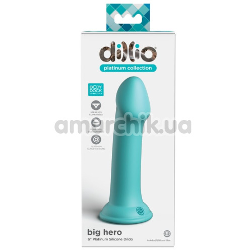 Фаллоимитатор Dillio Platinum Collection Big Hero 6, бирюзовый