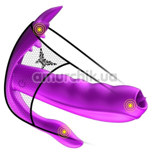 Вибратор с подогревом Fox M5 Cute, фиолетовый