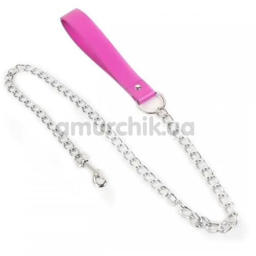 Повідець DS Fetish Chain Leash, рожевий
