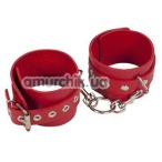 Наручники Leather Restraints Hand Cuffs, красные - Фото №1