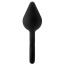 Анальная пробка Fantasstic XL Single Drop Plug With Ring, черная - Фото №3