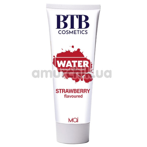 Лубрикант BTB Cosmetics Water Based Lubricant Strawberry - полуниця, 100 мл - Фото №1