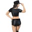 Костюм полицейской JSY Sexy Lingerie черный: топ + шорты + фуражка + галстук + наручники - Фото №3