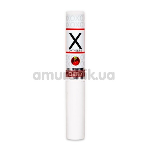 Бальзам для губ з феромонами і ефектом вібрації Sensuva X On The Lips Cherry - вишня, 2 мл