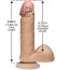 Фалоімітатор The Realistic Cock 17.3 см з мошонкою, тілесний - Фото №2