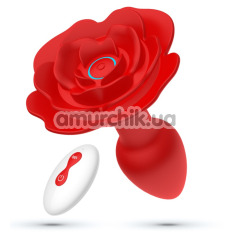 Анальная пробка с вибрацией и ротацией Crushious Giulietta, красная - Фото №1