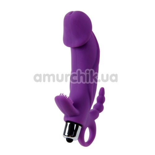Анально-вагінально-кліторальний вібратор Fabulous Lover, фіолетовий