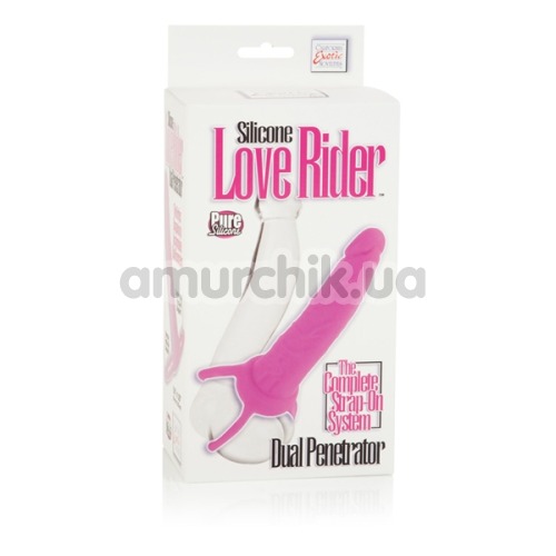 Анальная насадка Love Rider Dual Penetrators, розовая