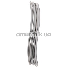 Набор из 3 уретральных вставок Steel Dilator Set, серебряный - Фото №1