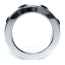 Эрекционное кольцо с черными кристаллами Boss Series Metal Ring Diamonds Medium, серебряное - Фото №3