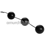 Вагінальні кульки Master Series XXL Triple Silicone Beads, чорні - Фото №1
