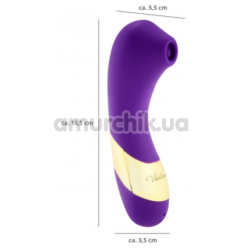 Симулятор орального секса для женщин Vibratissimo Secret Kiss+Licker, фиолетово-золотой