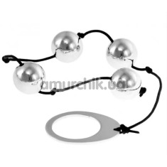 Анальные шарики Kinx Heavy Metal Anal Beads, серебряные - Фото №1