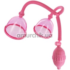 Вакуумная помпа для увеличения груди Pink Breast Pumps, розовая - Фото №1