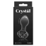 Анальна пробка Crystal Glass Flower, чорна - Фото №2
