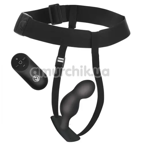 Вибростимулятор простаты с поясом Master Series P-Spot Plugger, черный - Фото №1