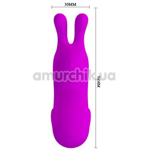 Насадка на палець з вібрацією Pretty Love Finger Bunny, фіолетова