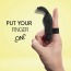 Насадка на палець з вібрацією FeelzToys Magic Finger Bunny Vibrator, чорна - Фото №3