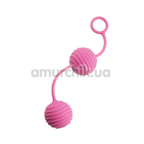 Вагинальные шарики Pleasure Balls, розовые - Фото №1
