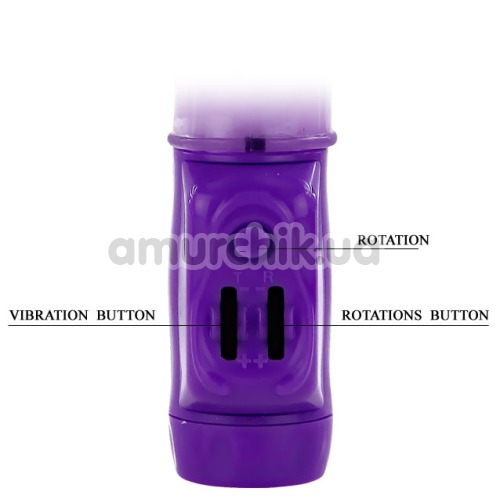 Вибратор с ротацией и толчками BW-037251, фиолетовый